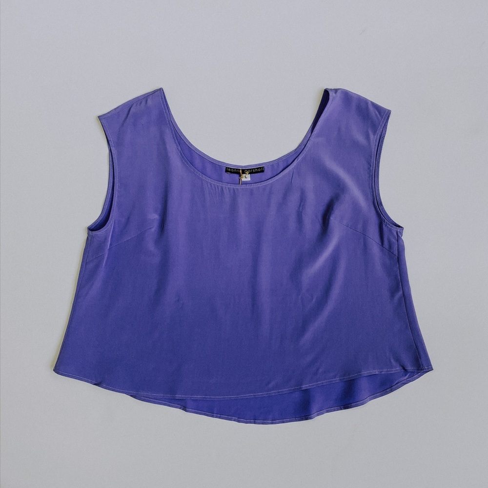 Deep periwinkle silk blouse NWT